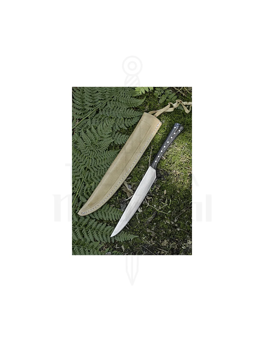 Cuchillo de cocina acero inox. con funda (23,5 cm.)