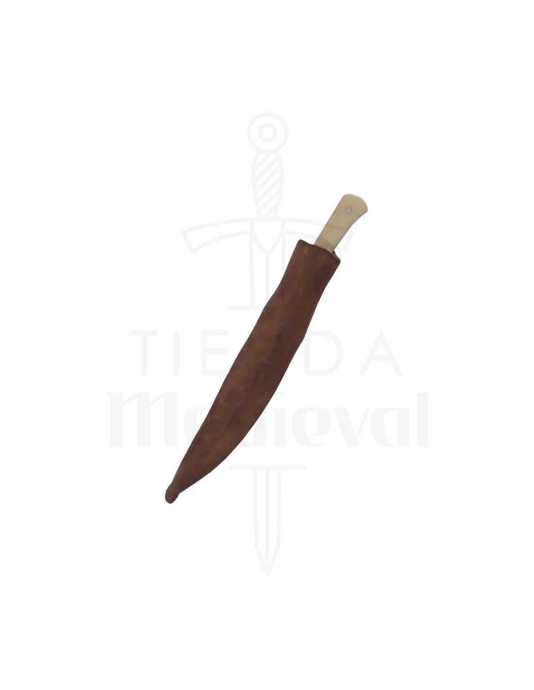 Cuchillo de cocina mango hueso, con funda (18 cm.)