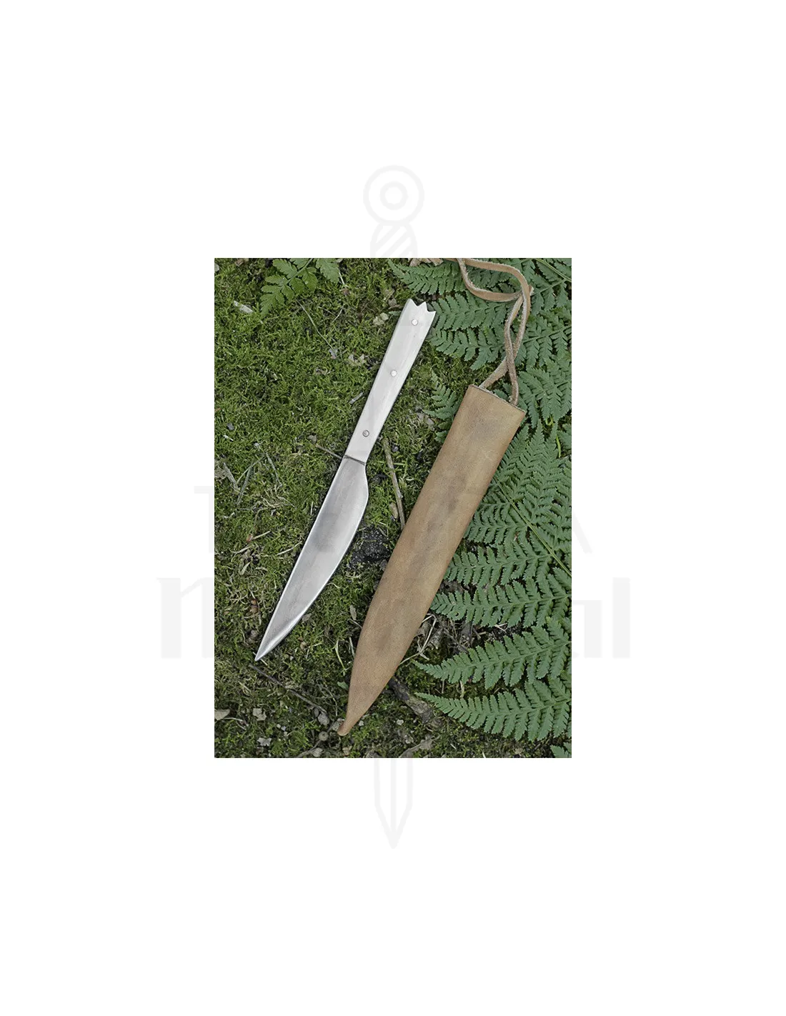 Cuchillo de cocina mango hueso, con funda (19 cm.)