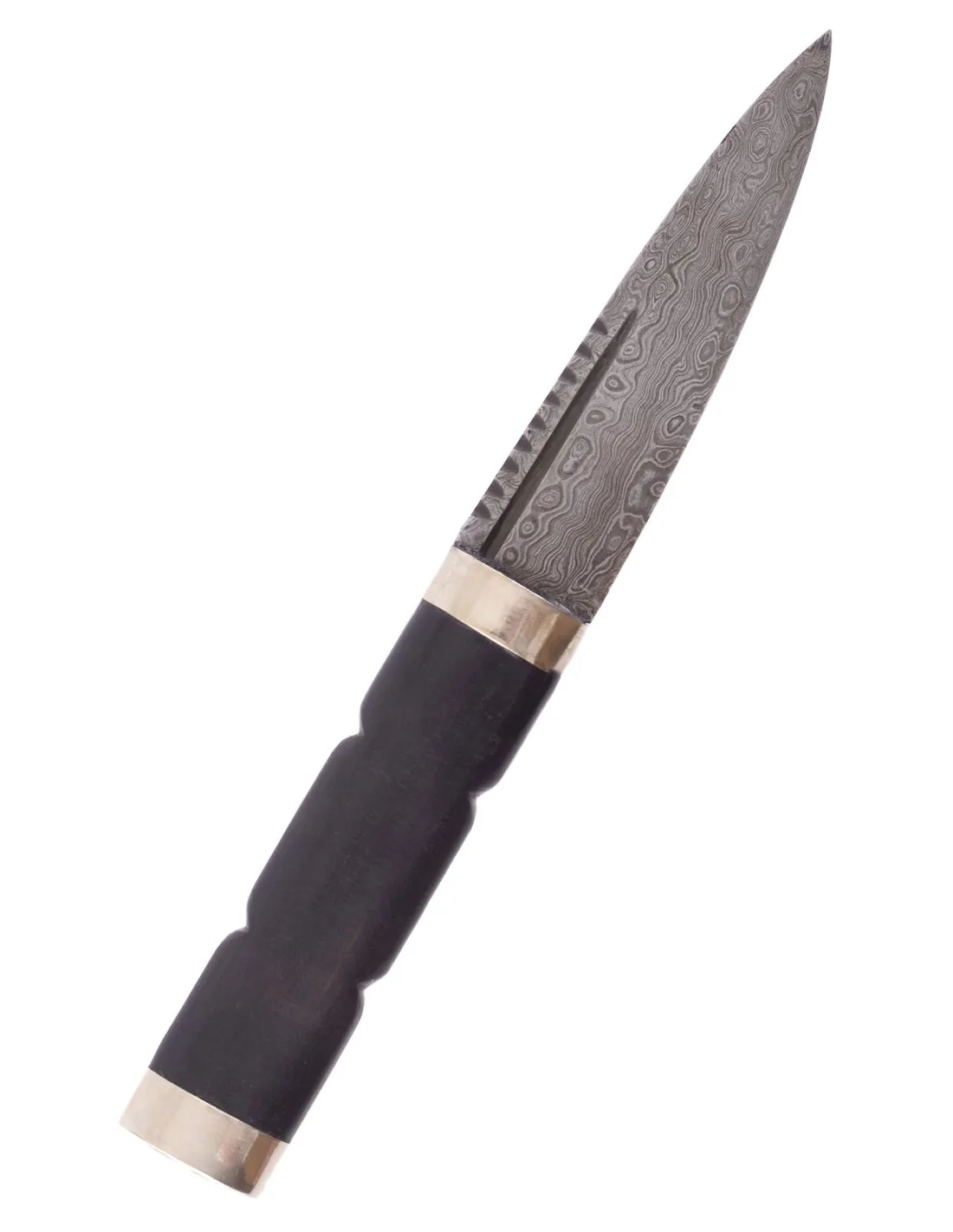 Cuchillo escocés hoja damasco Sgian Dubh (19,5 cm.)