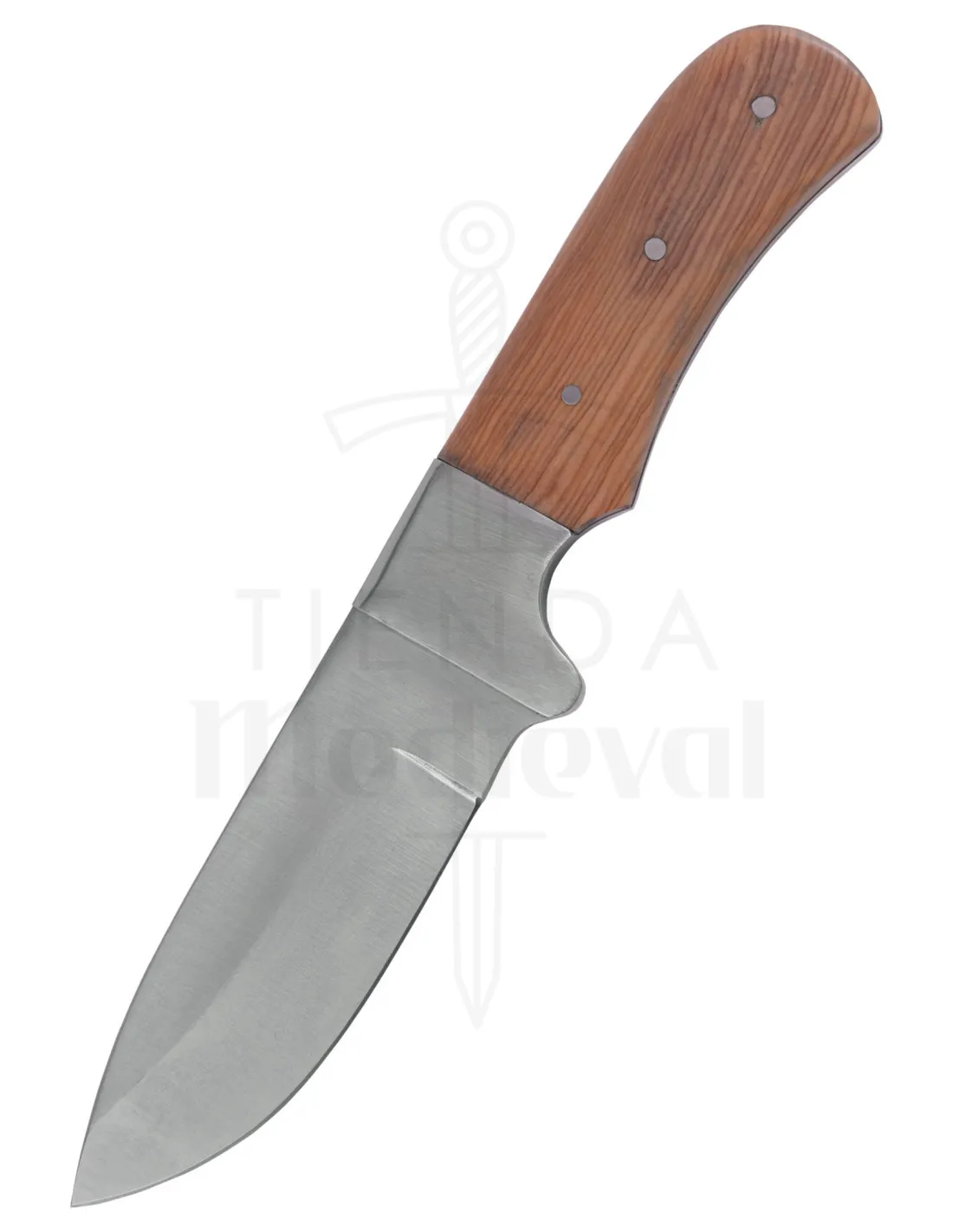 Cuchillo hoja droppoint con funda de cuero (20,8 cm)
