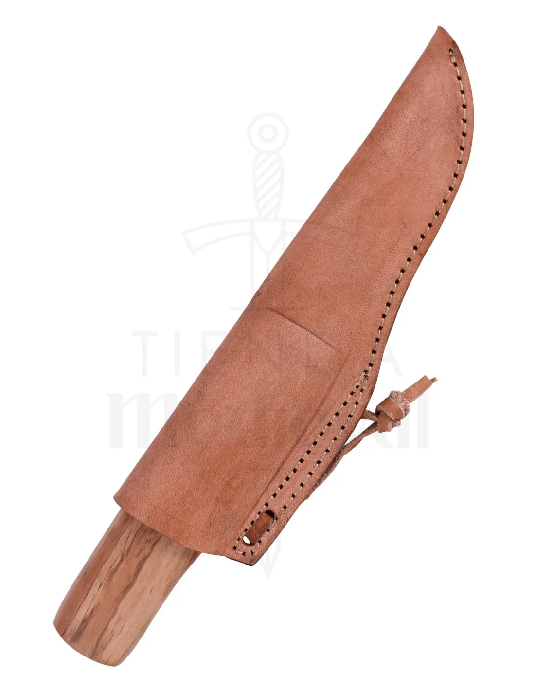 Cuchillo medieval acero con funda de cuero (22 cm.)