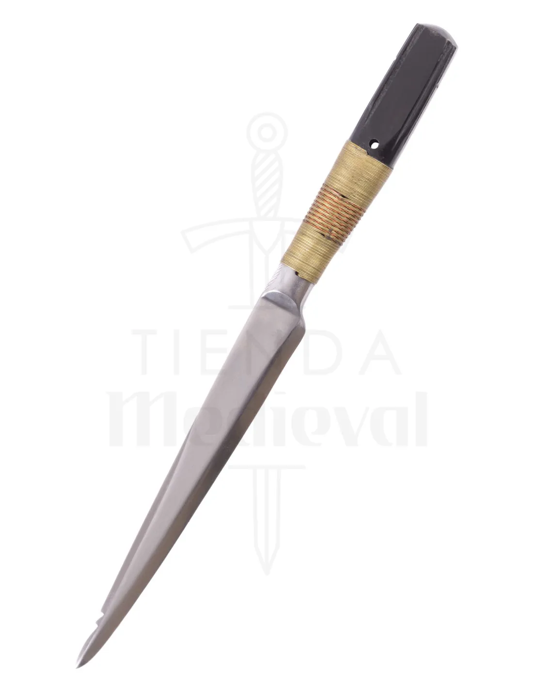 Cuchillo medieval de mesa con funda (24,5 cm.)