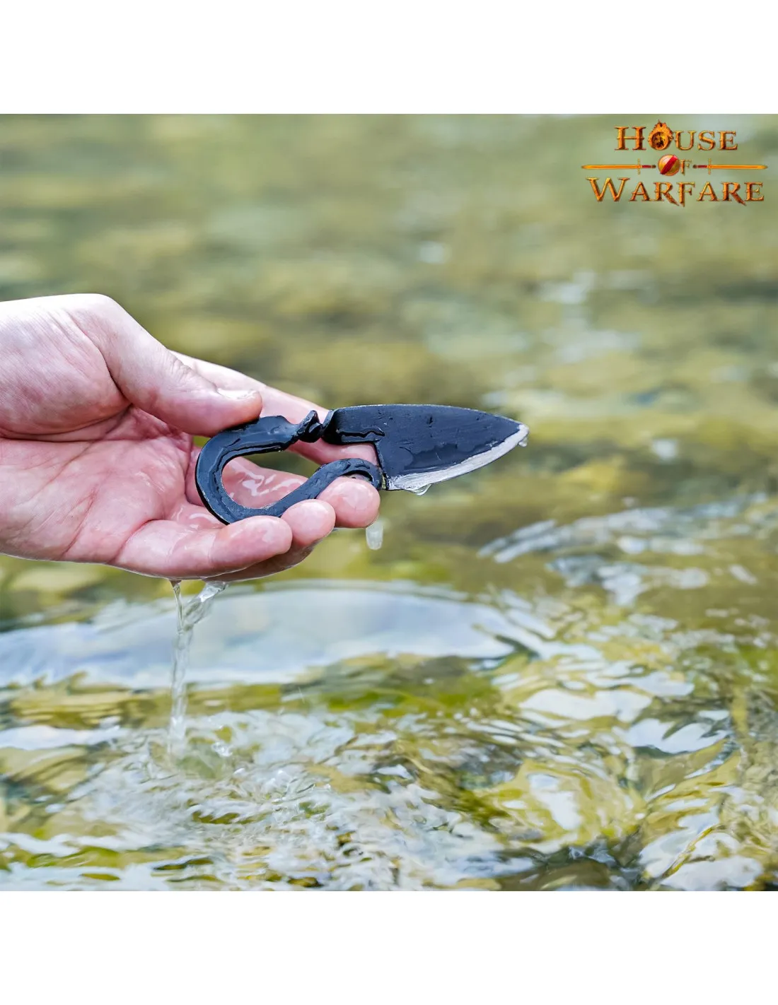 Cuchillo medieval en hierro forjado a mano (13,3 cm.)