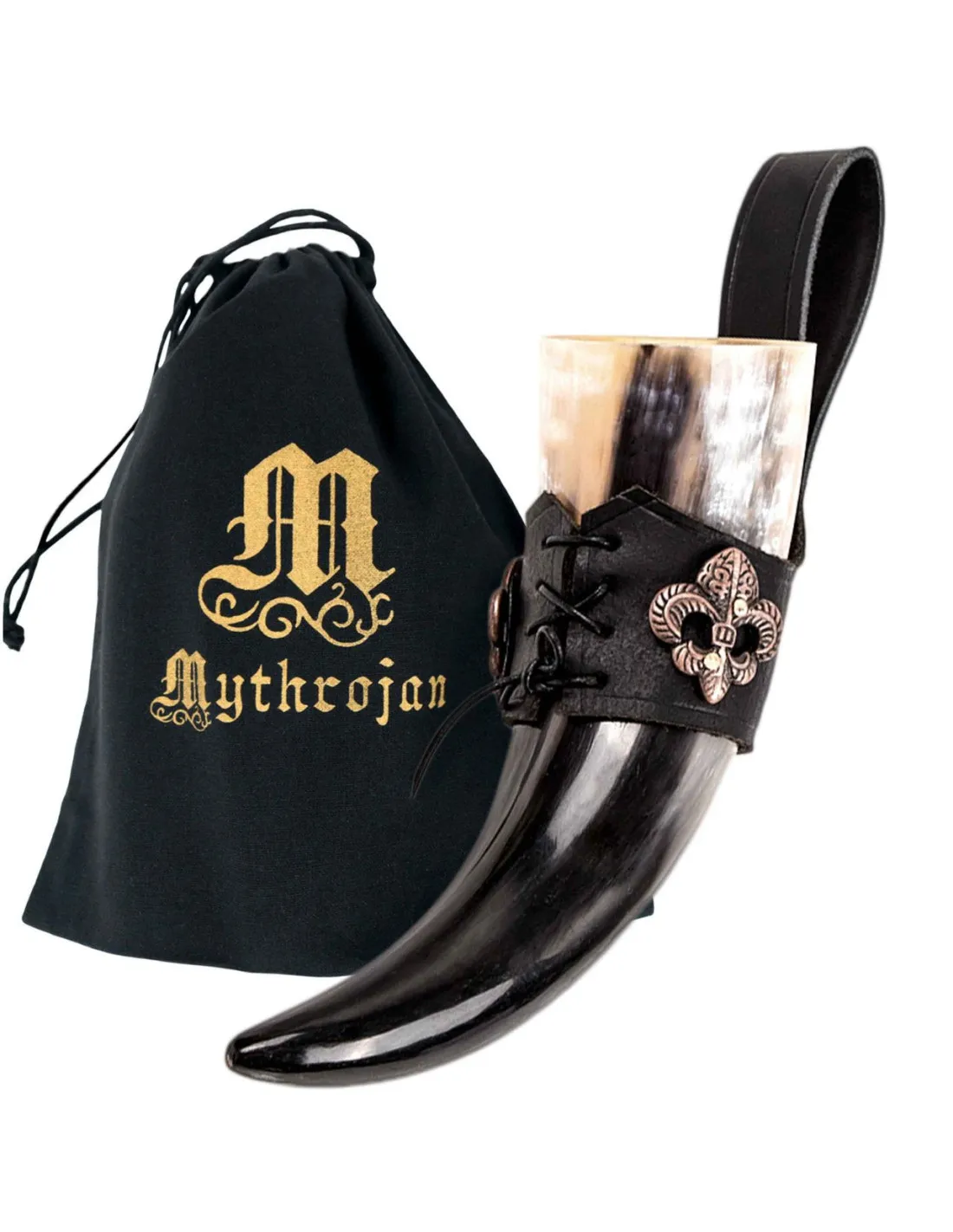 Cuerno Medieval Caballero del Reino con tahalí (250 ml.)