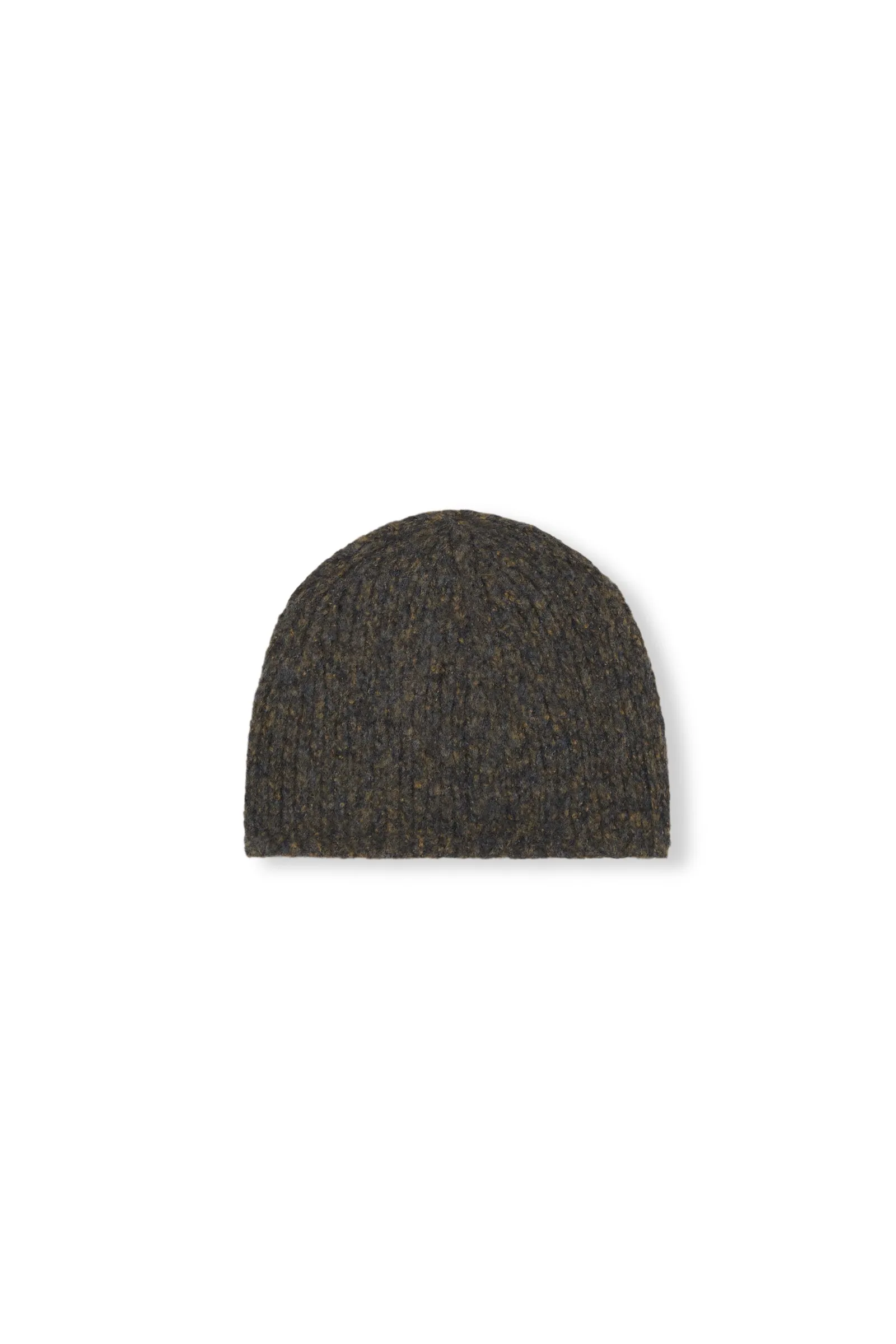 Dan, cashmere and silk green melange beanie
