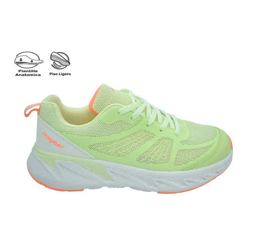 DEPORTIVO JHAYBER ZS581912 CHEPETO CÓMODO PARA MUJER EN TEXTIL VERDE PLANTILLA COMFORT FAST 27505