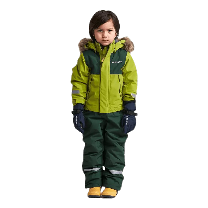 Didriksons Tirian Kid's Coverall Green