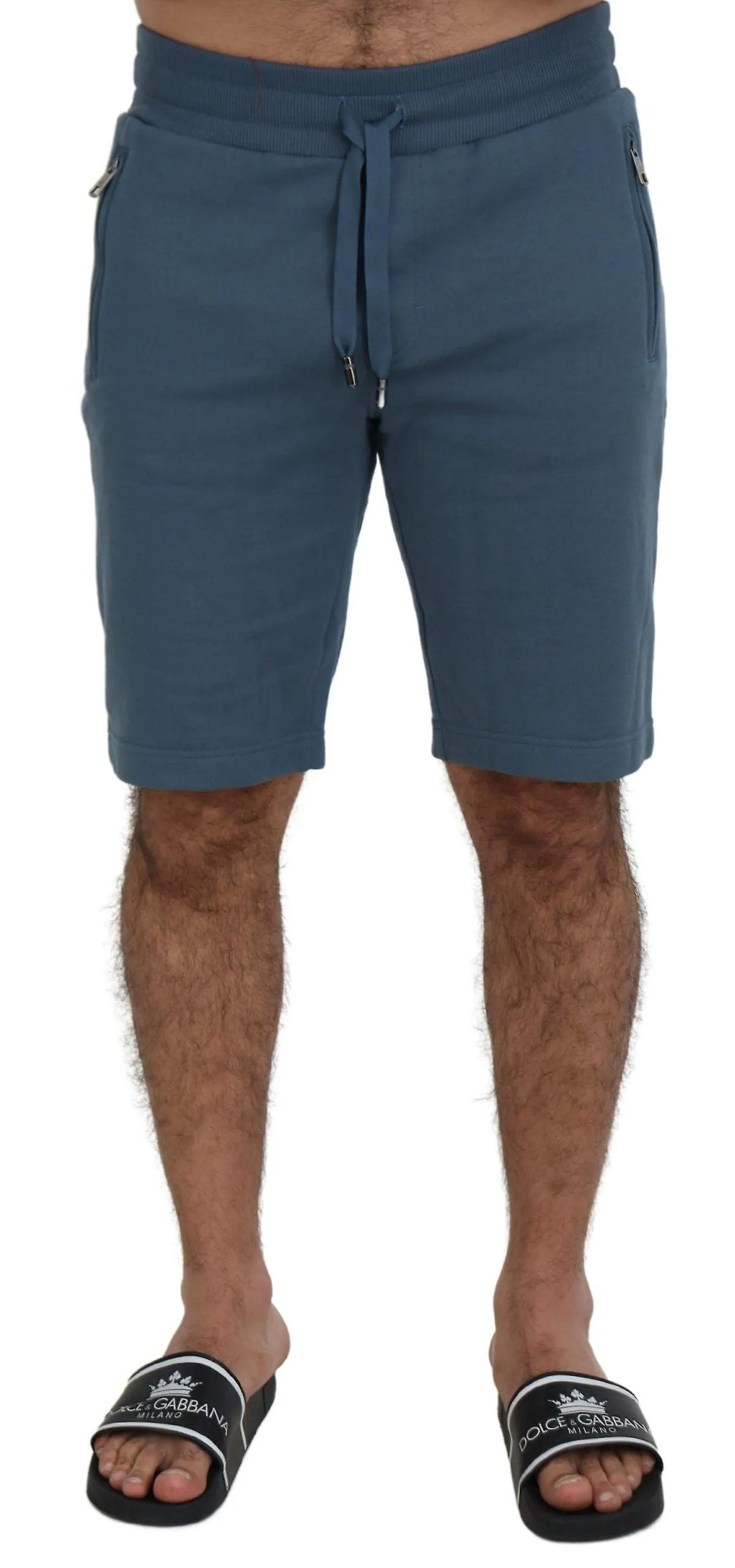 Dolce & gabbana men's blue cotton bermuda casual mens shorts