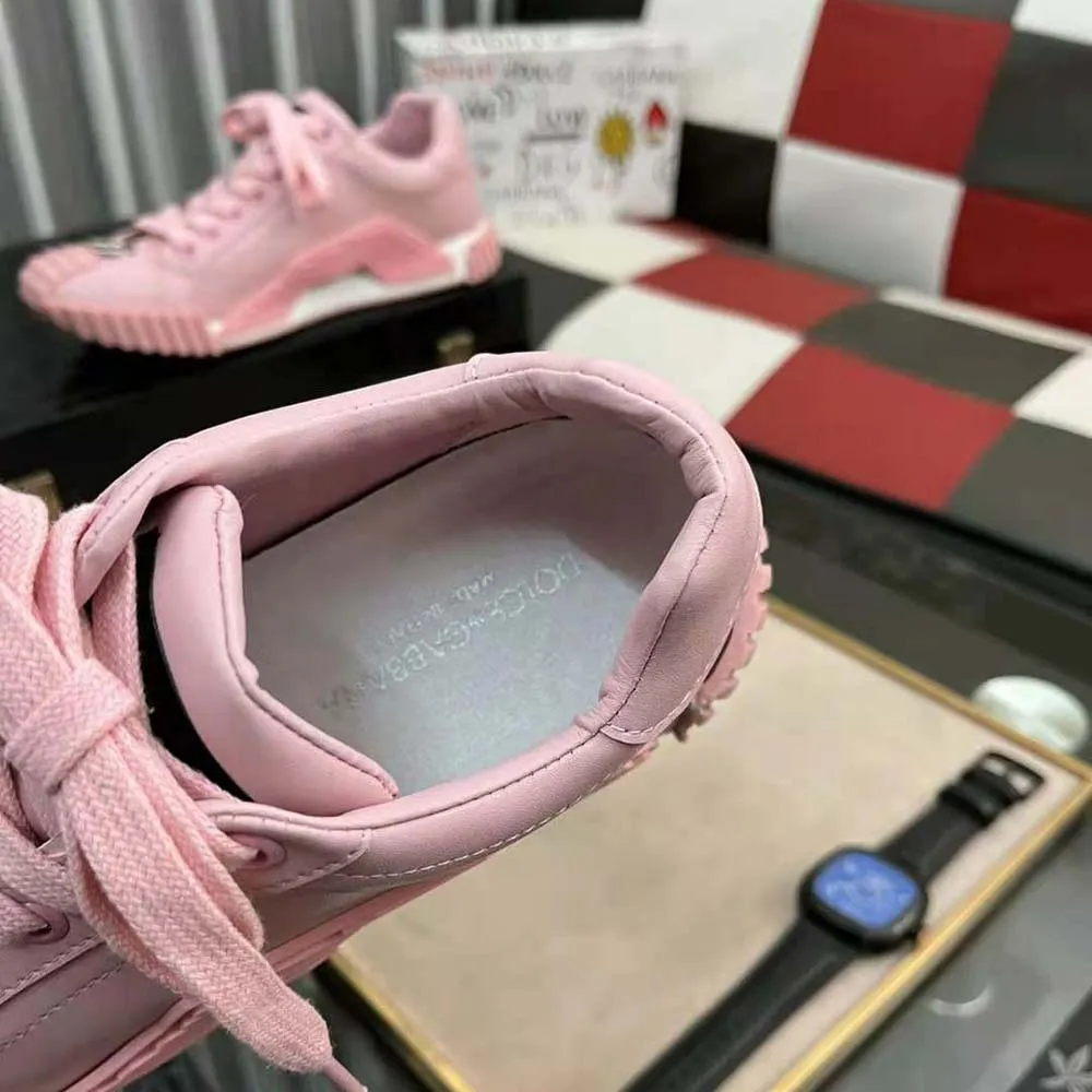 DOLCE GABBANA ZAPATILLAS DEPORTIVAS UNISEX D&G NS1 DE PIEL DE BECERRO CON LOGOTIPO DGROSA