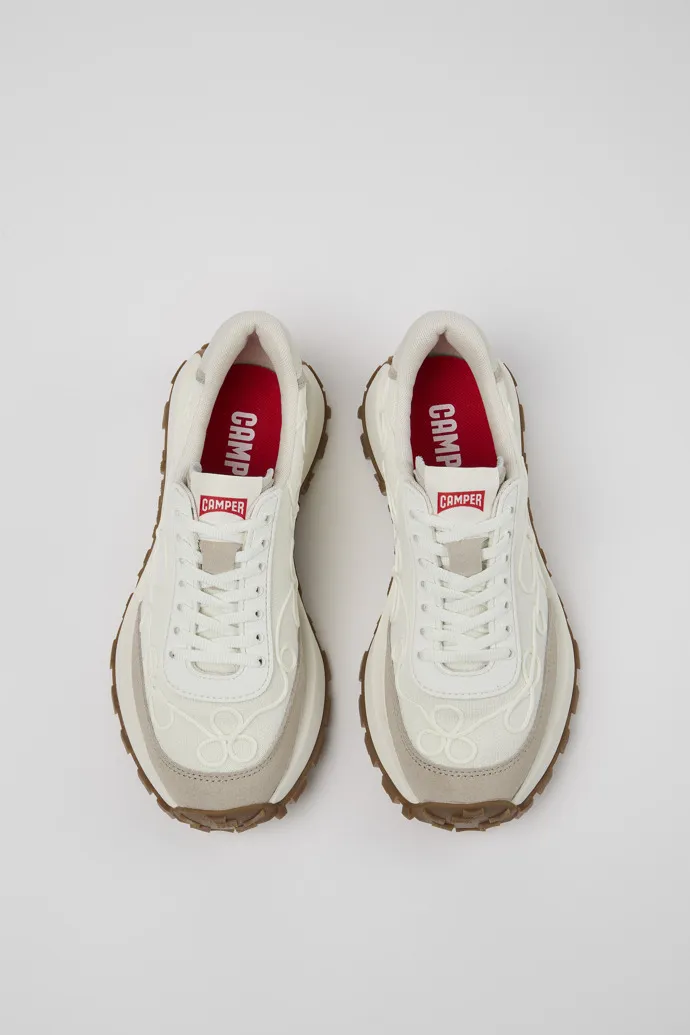Drift Trail VIBRAM Sneakers de tejido blanca y nobuk para mujer