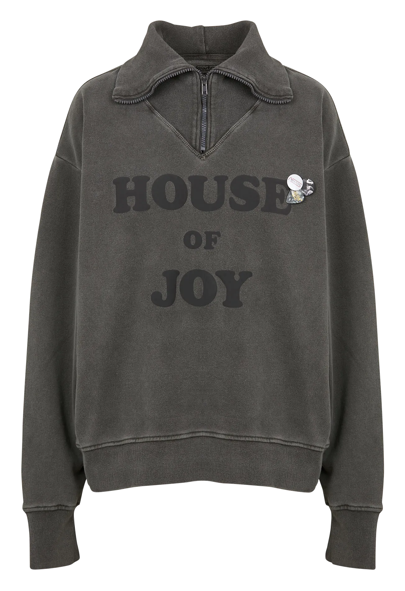 DRIVER HOUSE  SUéTER HOLGADO DE ALGODóN CON ESTAMPADO DE RAYAS EN GRIS