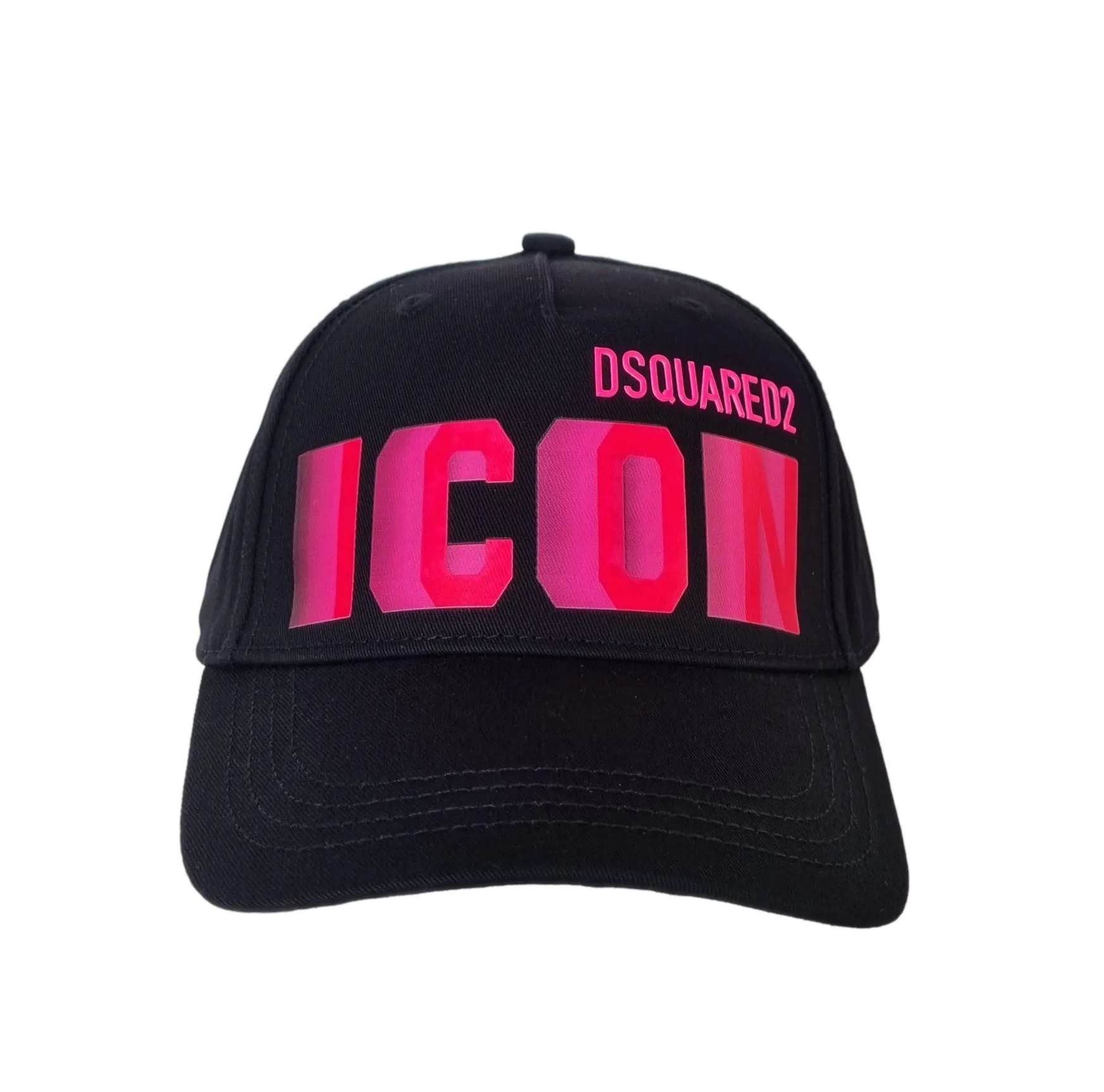 DSQUARED2 Gorra de béisbol sombrero M637 Blur ICON negro rosa fluo