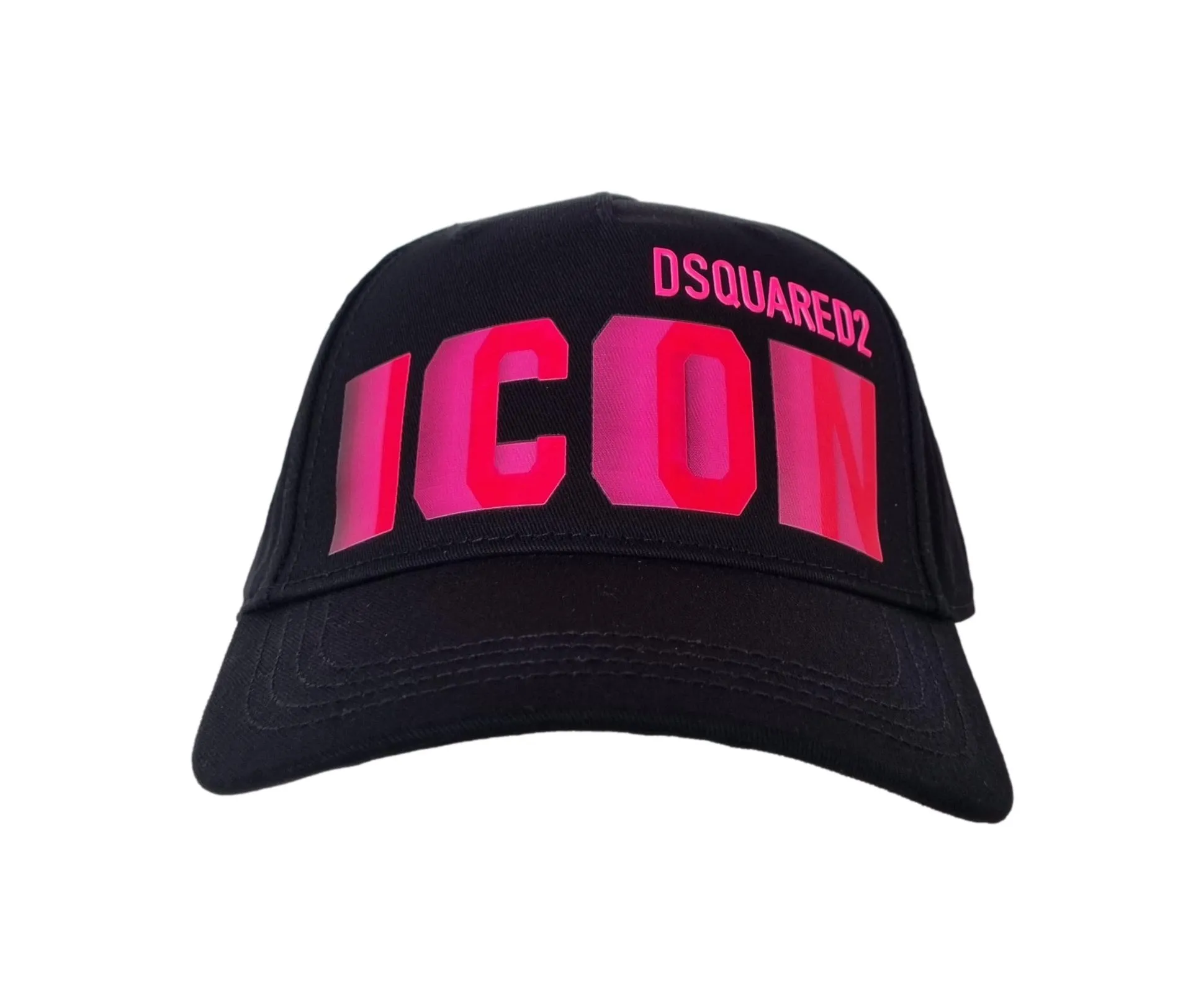 DSQUARED2 Gorra de béisbol sombrero M637 Blur ICON negro rosa fluo