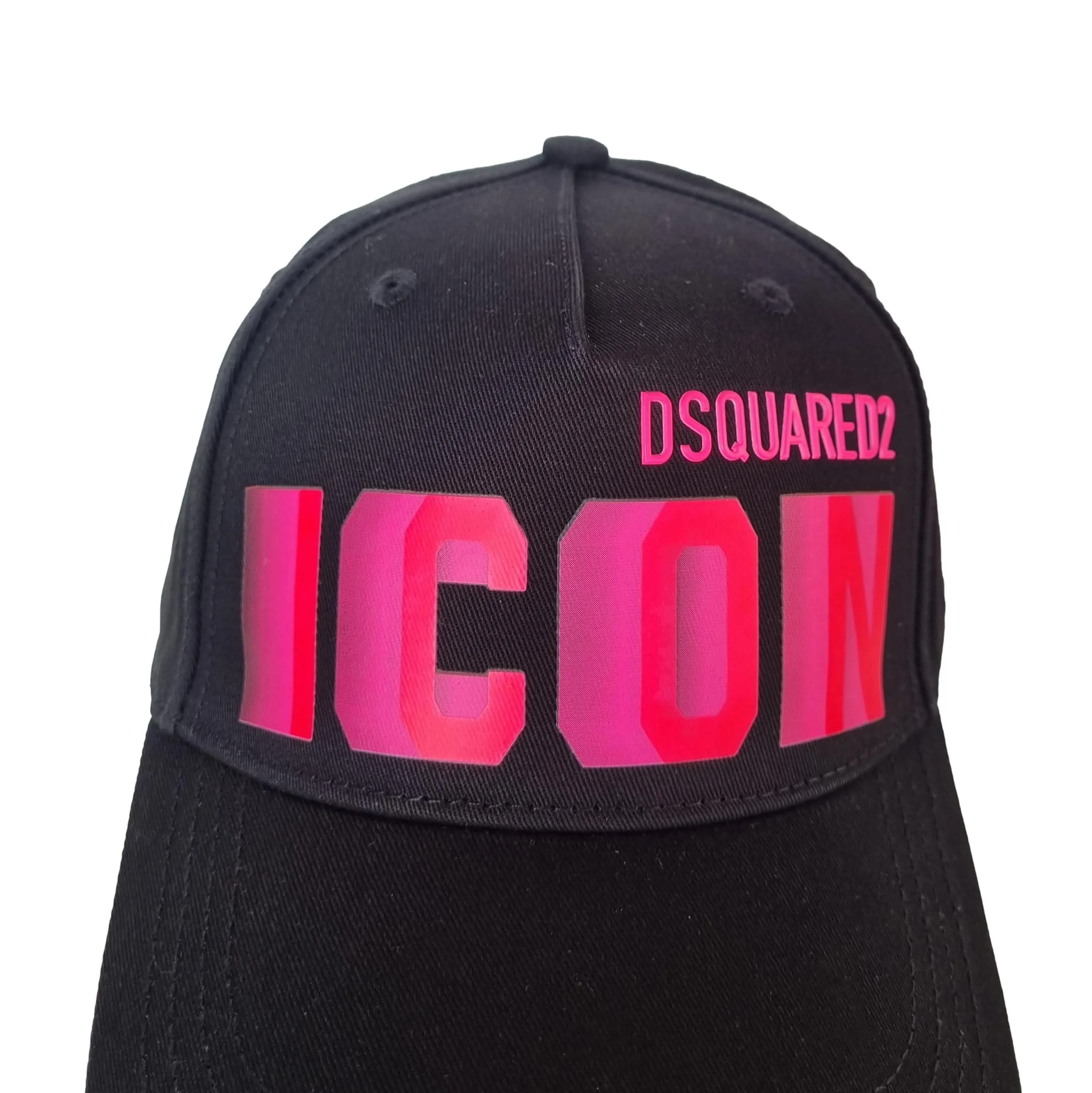 DSQUARED2 Gorra de béisbol sombrero M637 Blur ICON negro rosa fluo