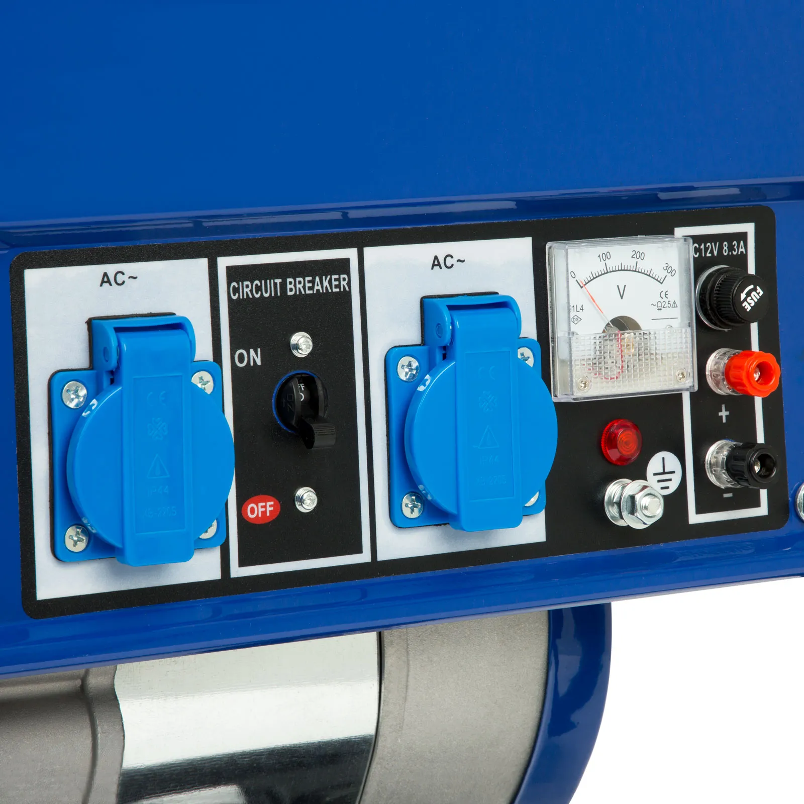 EBERTH Potente generador de energía con una potencia del motor de 6,5 hp / 4,8 kW y un chasis resistente