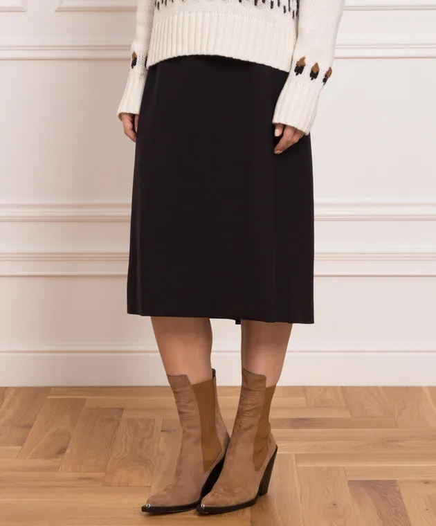 Ermanno Scervino Black midi skirt