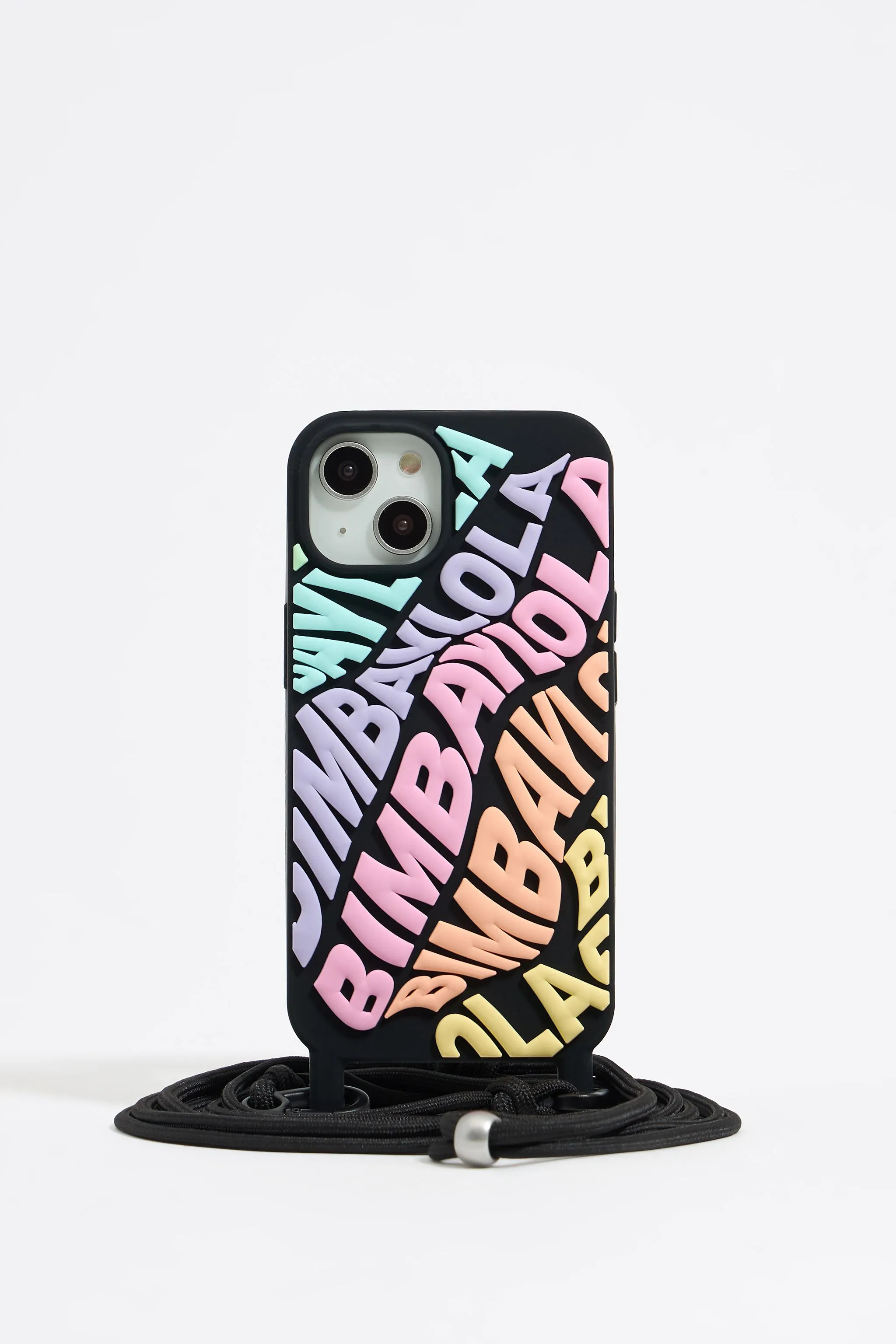 Funda iPhone 15 silicona logo multicolor
