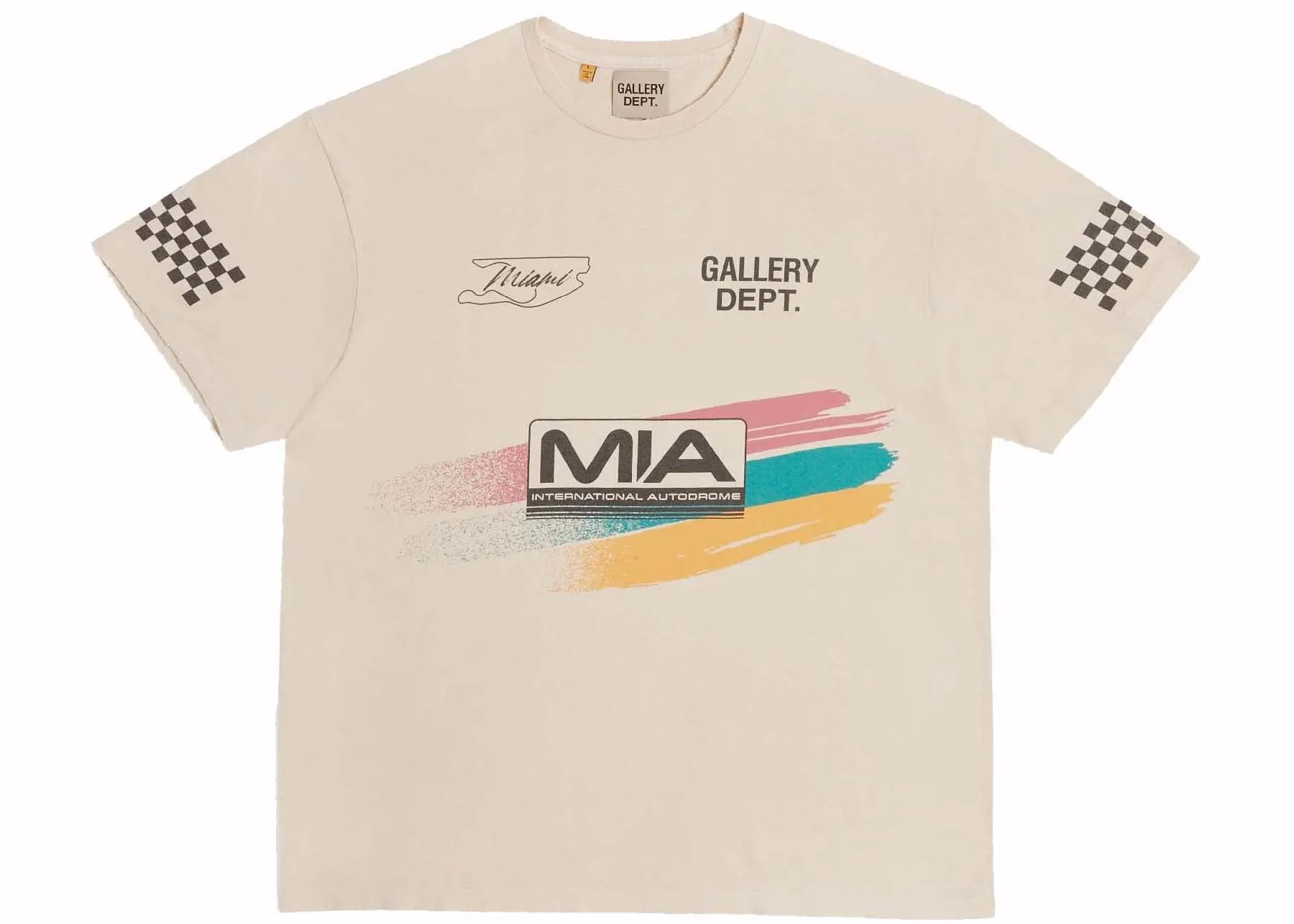 Gallery Dept. x Miami International Autodrone Miami Grand Prix MIA Merch Tee Archival White