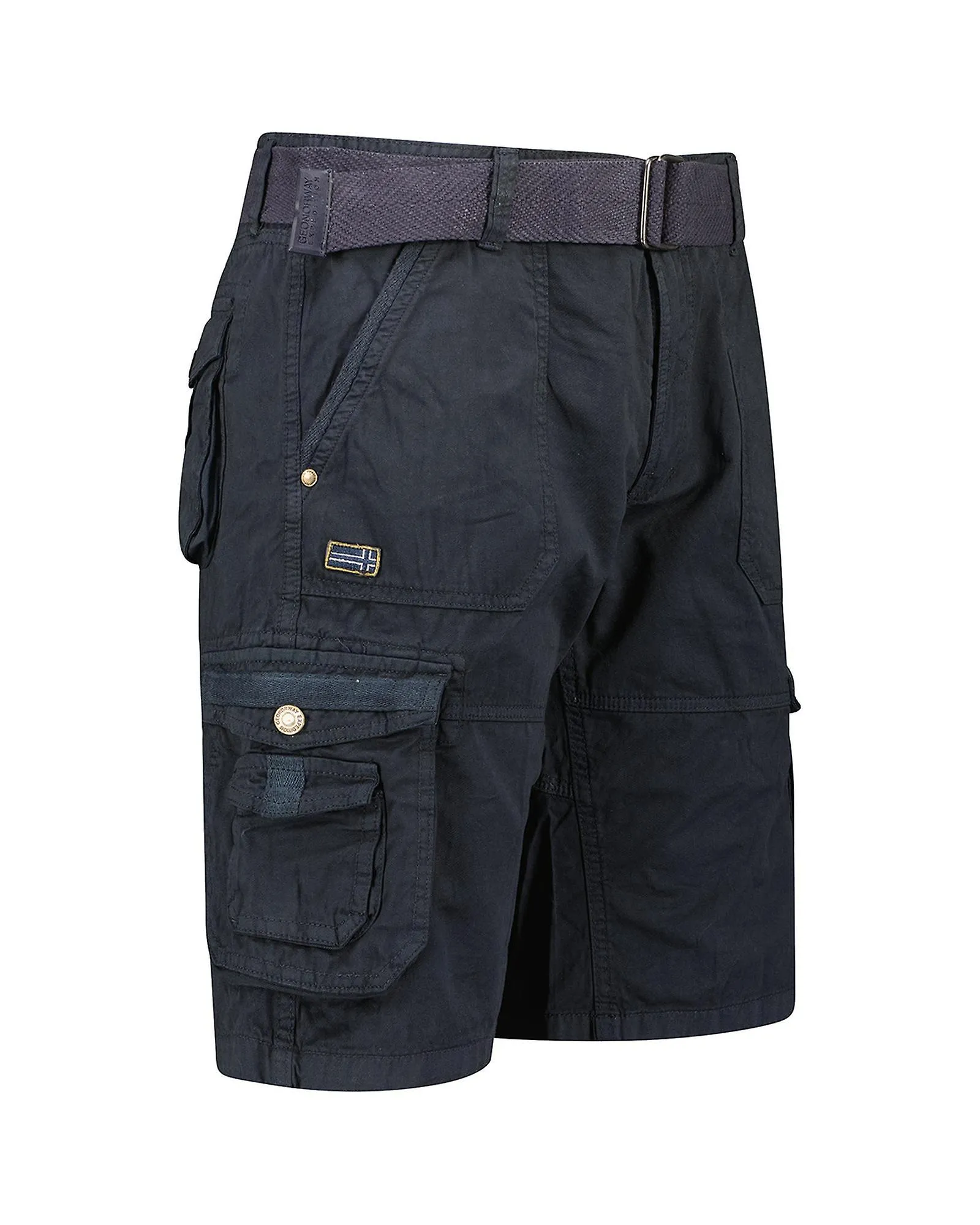 GEOGRAPHICAL NORWAY LOGO COTTON SHORTS WITH ZIPFASTENING AND MULTIPLE POCKETS