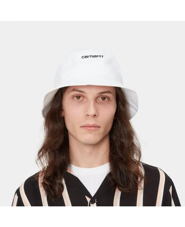 Gorro de pescador Carhartt WIP Script Bucket Blanco
