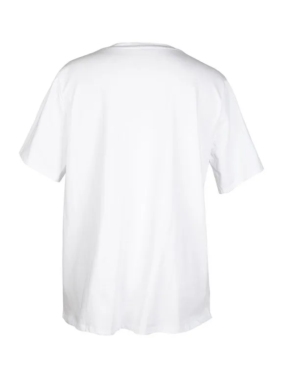 H20 Camiseta de mujer con letras en tallas grandes