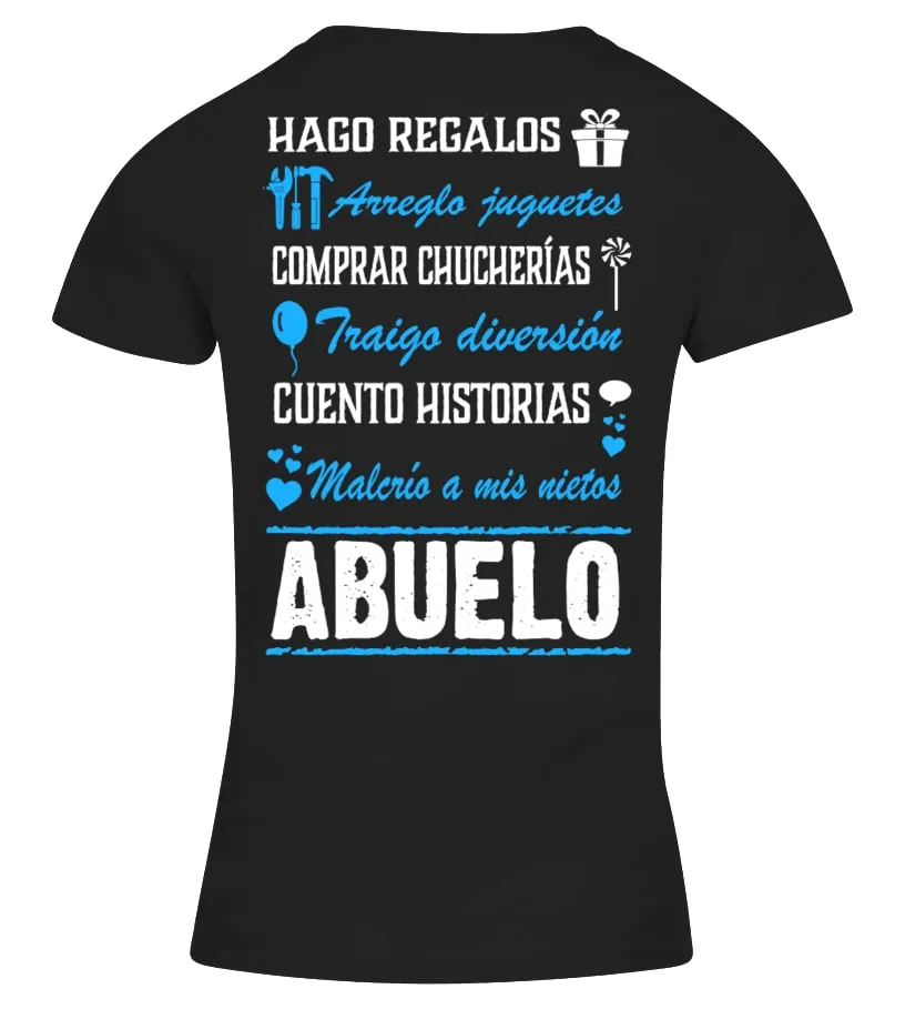 Hago regalos arreglo juguetes comprar chucherías traigo diversión cuento histor… Camiseta cuello pico Mujer