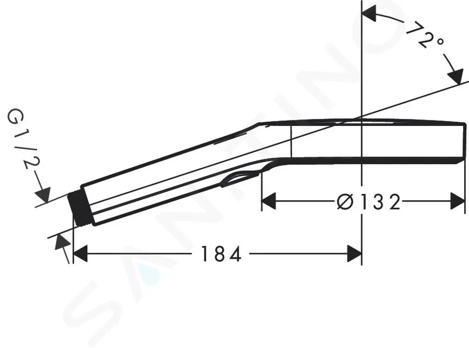 HANSGROHE RAINFINITY  ALCACHOFA DE DUCHA 130, 3JET, CROMO NEGRO CEPILLADO 26864340