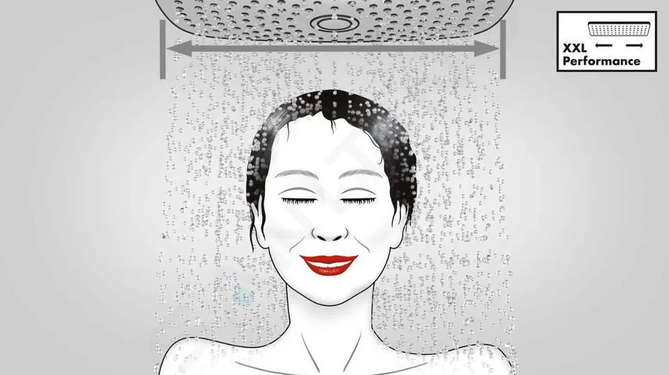 HANSGROHE RAINFINITY  ALCACHOFA DE DUCHA 130, 3JET, CROMO NEGRO CEPILLADO 26864340