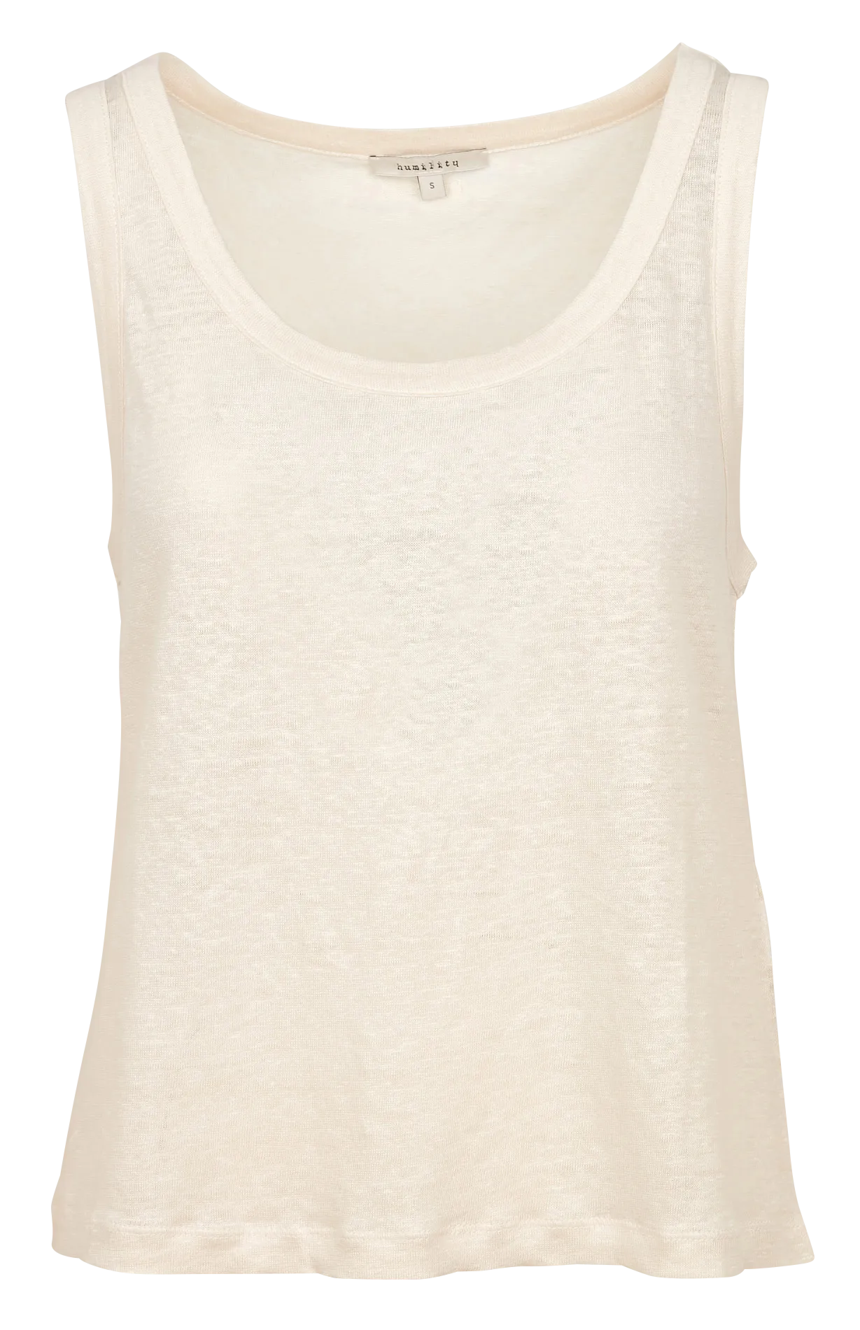 HUMILITY Camiseta de tirantes con cuello redondo de punto de jersey en blanco