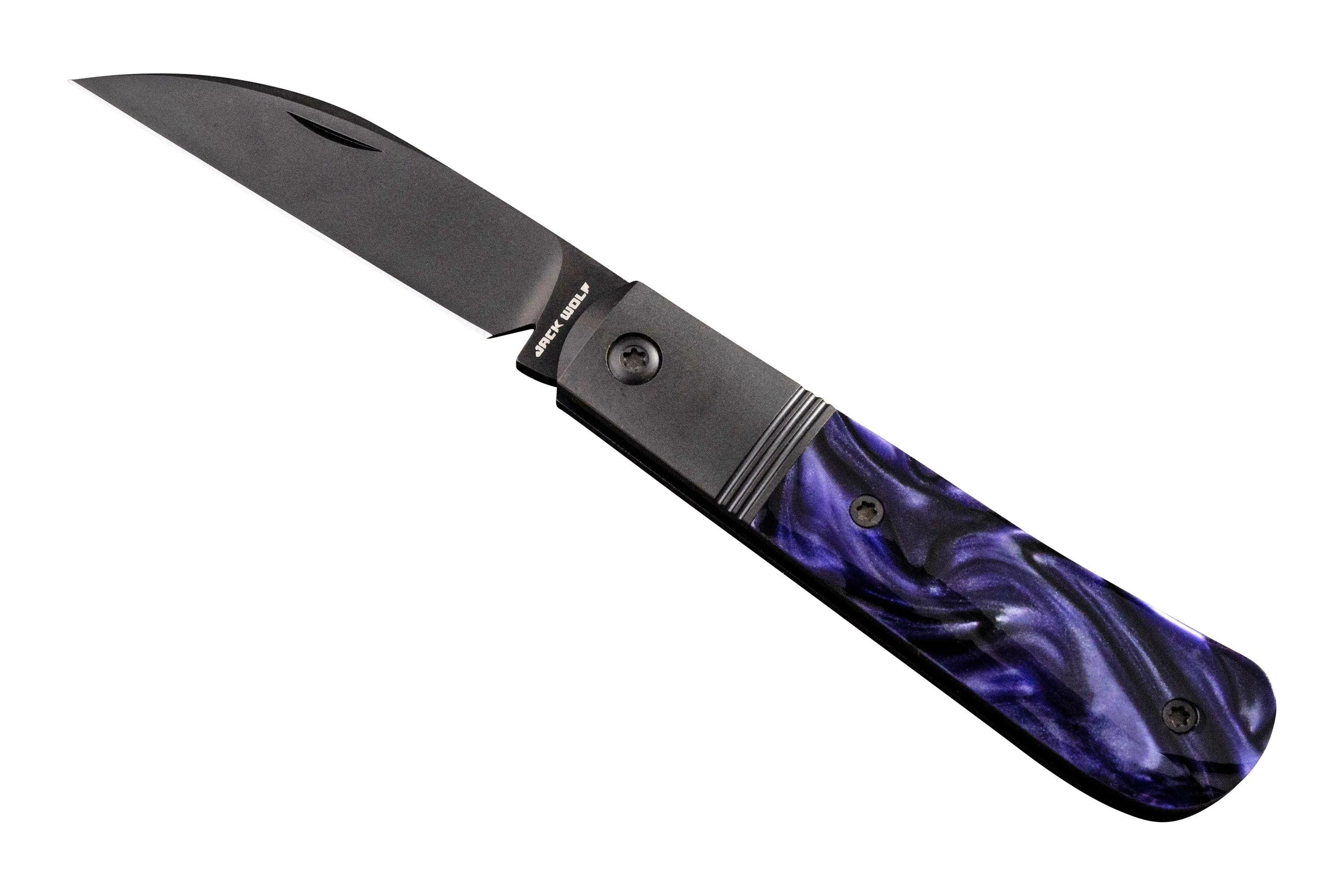 JACK WOLF LAID BACK JACK LAIDB02KIRPUR KIRINITE PURPLE WAVE, SLIPJOINT NAVAJA