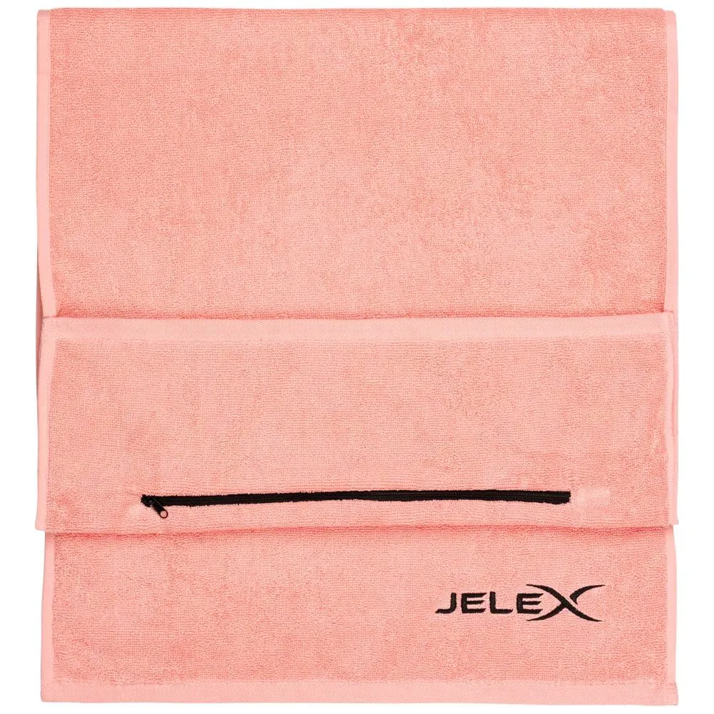 JELEX "100FIT" Toalla de fitness con bolsillo rosa