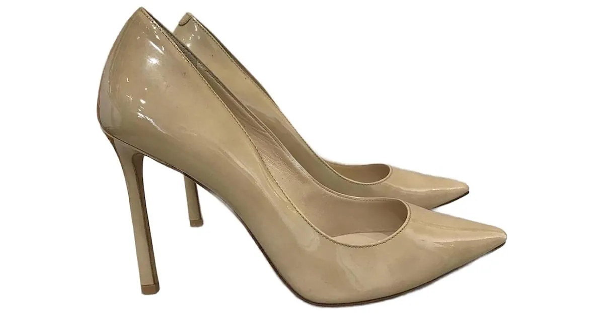 JIMMY CHOO Tacones T.UE 36.5 Charol Beige 