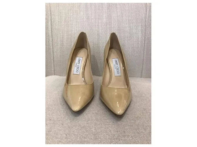 JIMMY CHOO Tacones T.UE 36.5 Charol Beige 