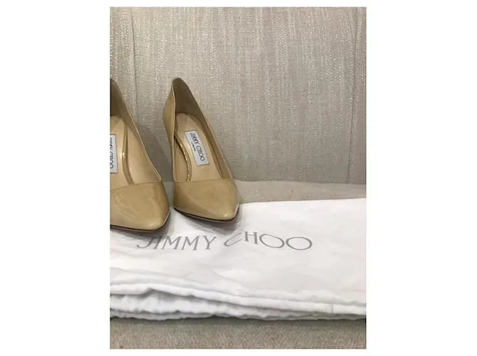 JIMMY CHOO Tacones T.UE 36.5 Charol Beige 