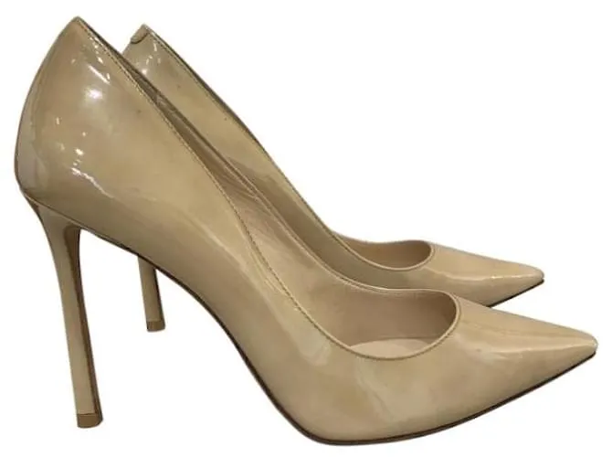 JIMMY CHOO Tacones T.UE 36.5 Charol Beige 