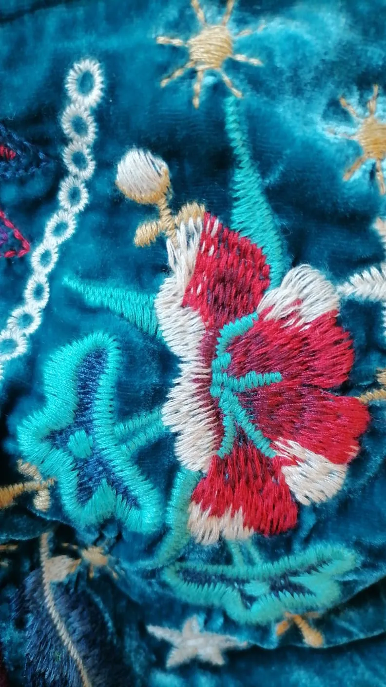 JOHNNY WAS Kimono Terciopelo Seda