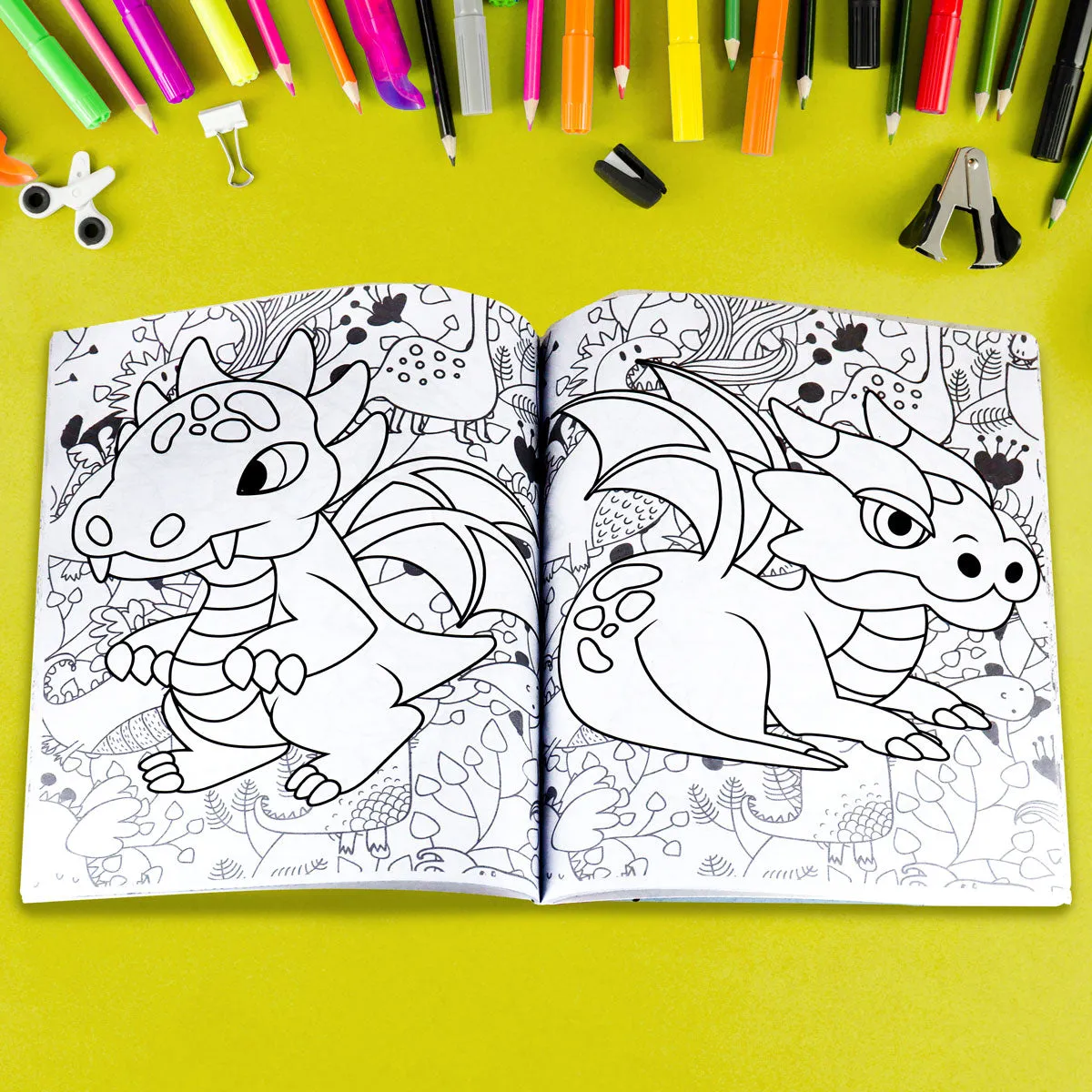 Libro para Colorear, Dragón, 80 páginas