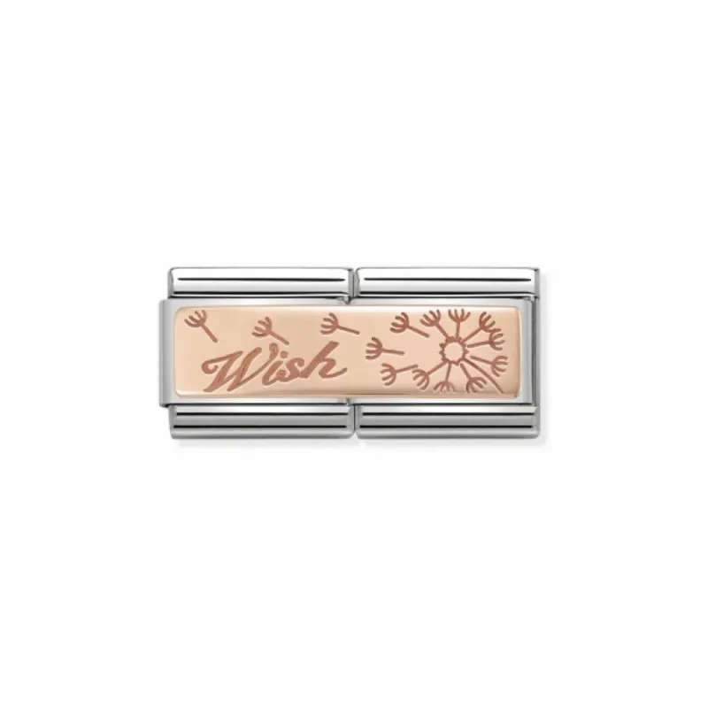 Link doble Nomination Acero y Oro Rosa "Pide un deseo" 430710 19