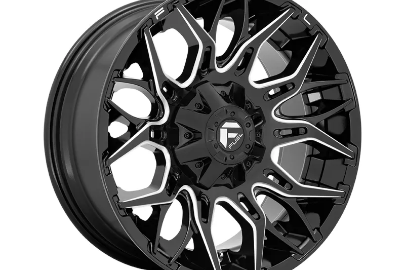 Llanta de aleación D769 Twitch Glossy Black Milled Fuel 9,0x20 ET1 106,1 6x135;6x139,7