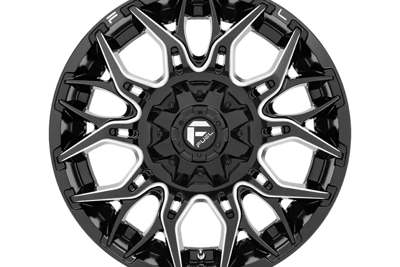 Llanta de aleación D769 Twitch Glossy Black Milled Fuel 9,0x20 ET1 106,1 6x135;6x139,7