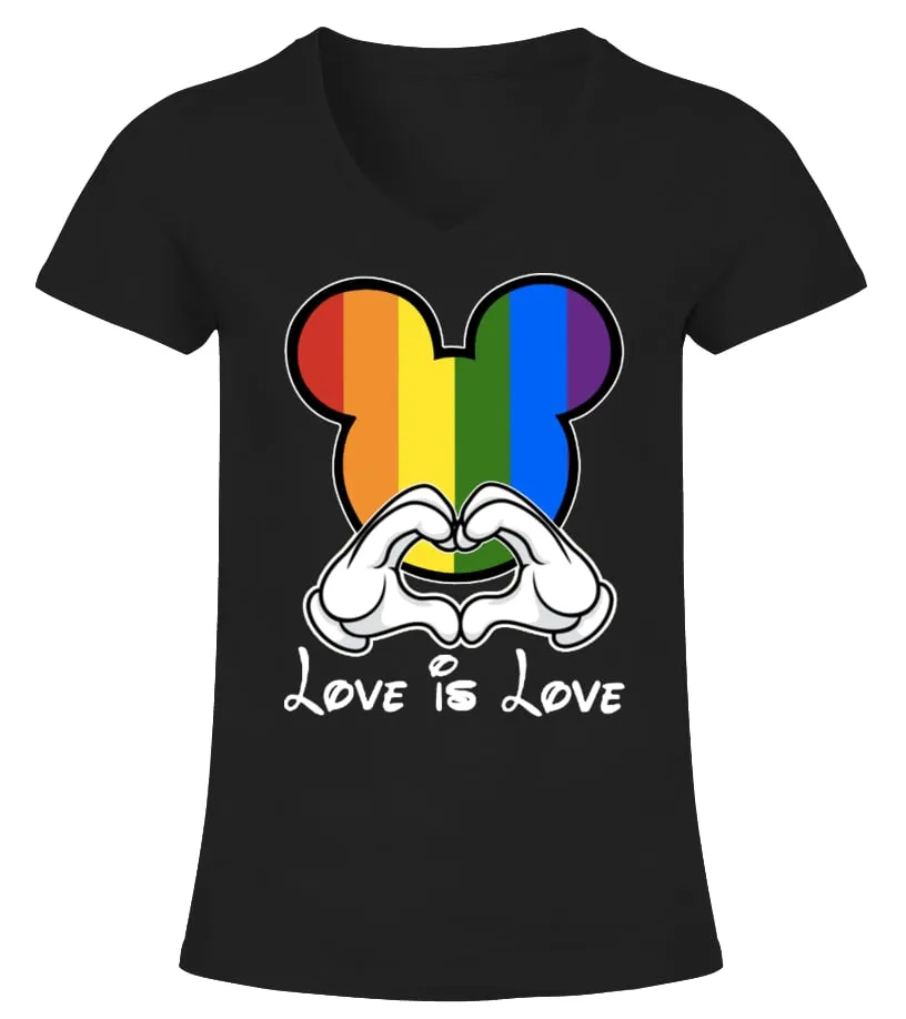 Love is Love Camiseta cuello pico Mujer