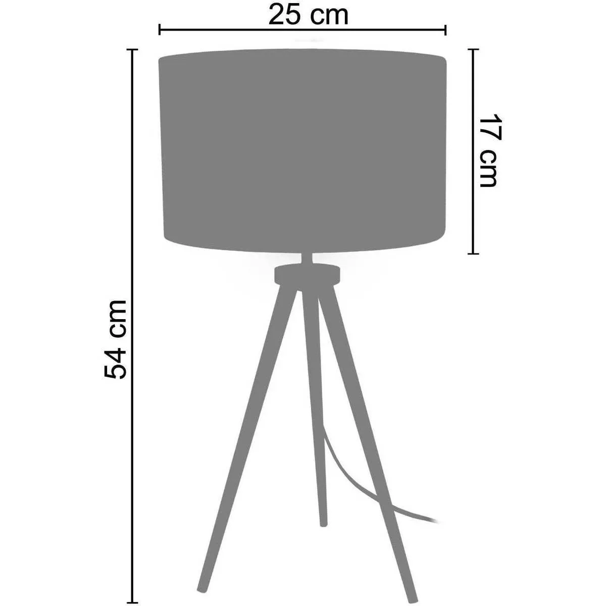 Lámpara de Mesa redondo madera negro y amarillo paja