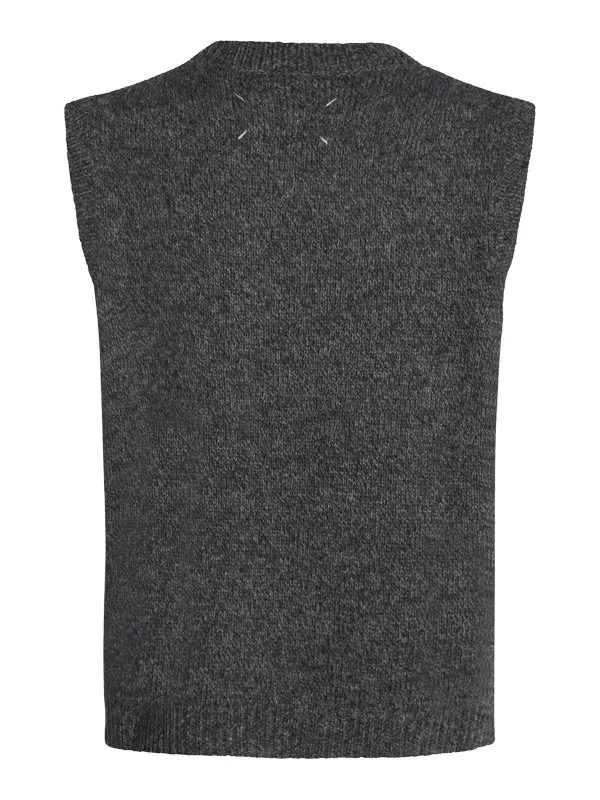 MAISON MARGIELA SUéTER CUELLO REDONDO  GRIS