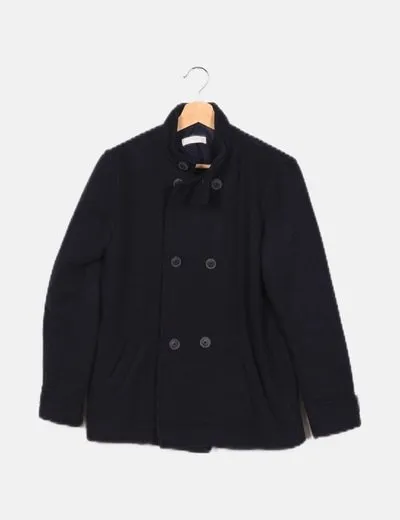 Mango Abrigo azul marino casual