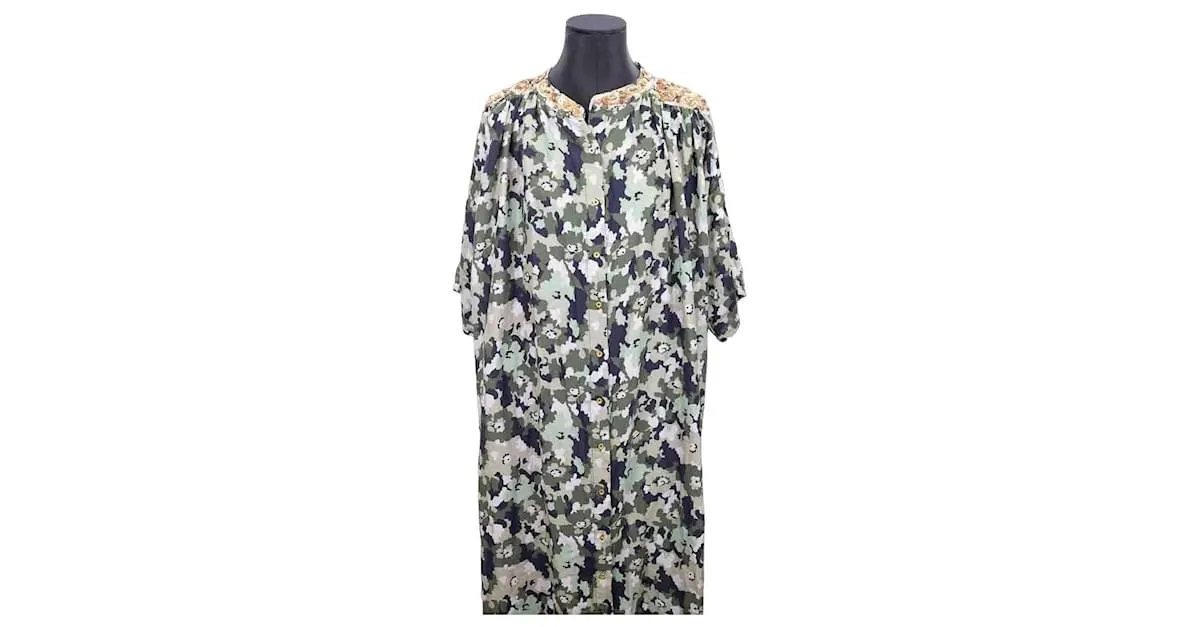 Manoush vestido de algodón Verde 