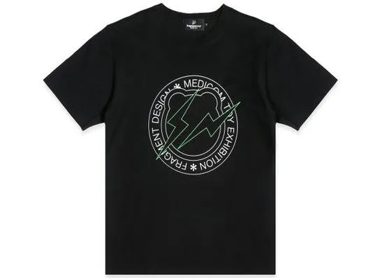 Medicom Toy Medicom x Fragment Design Men Circle Logo Bearbrick Tee Black