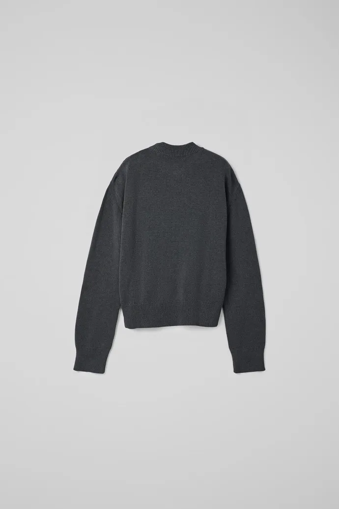 Melange Knit Sweater Suéter de punto en mezcla gris
