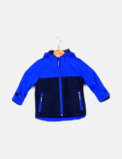 Mini rebel Abrigo bicolor capucha