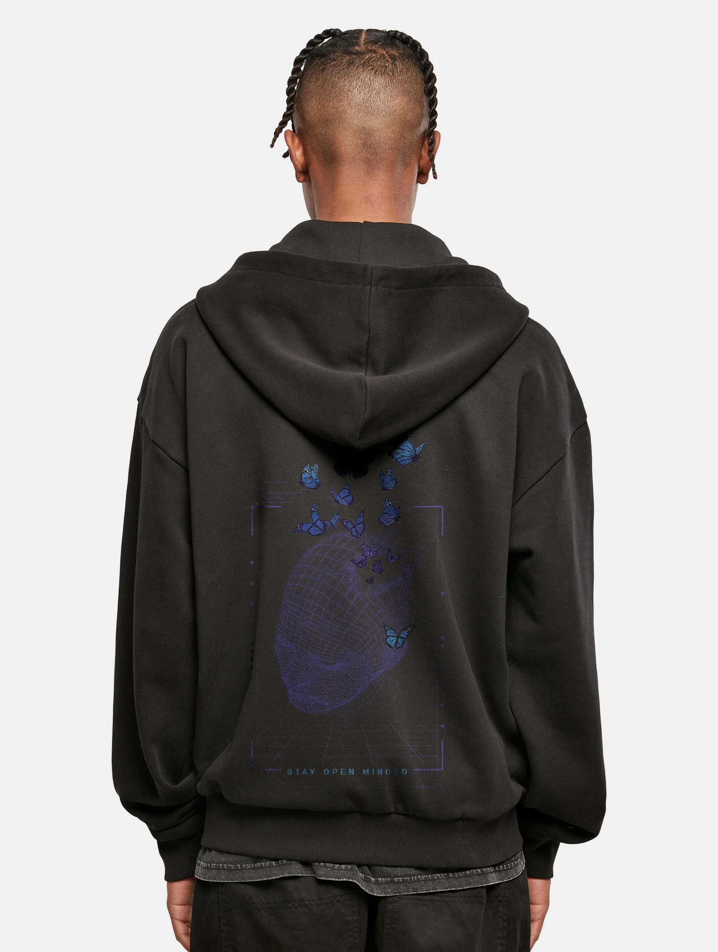 Mister Tee Upscale Grid Head Butterfly